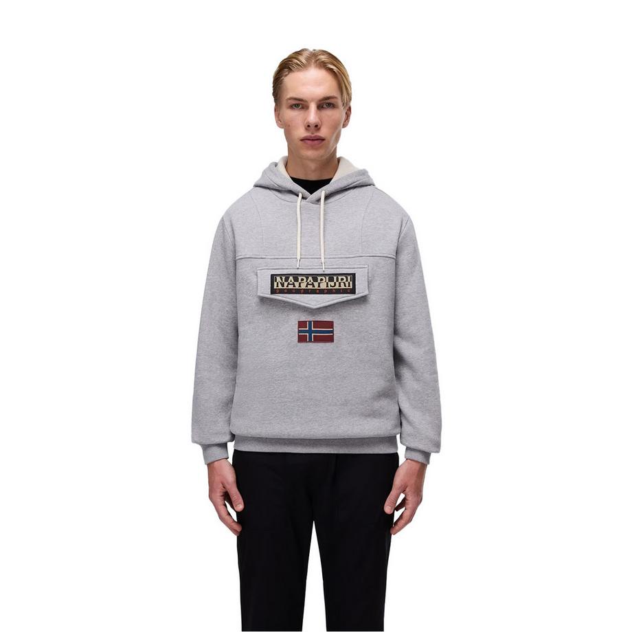 NAPAPIJRI Kapuzenpullover mit besticktem Aufnäher  