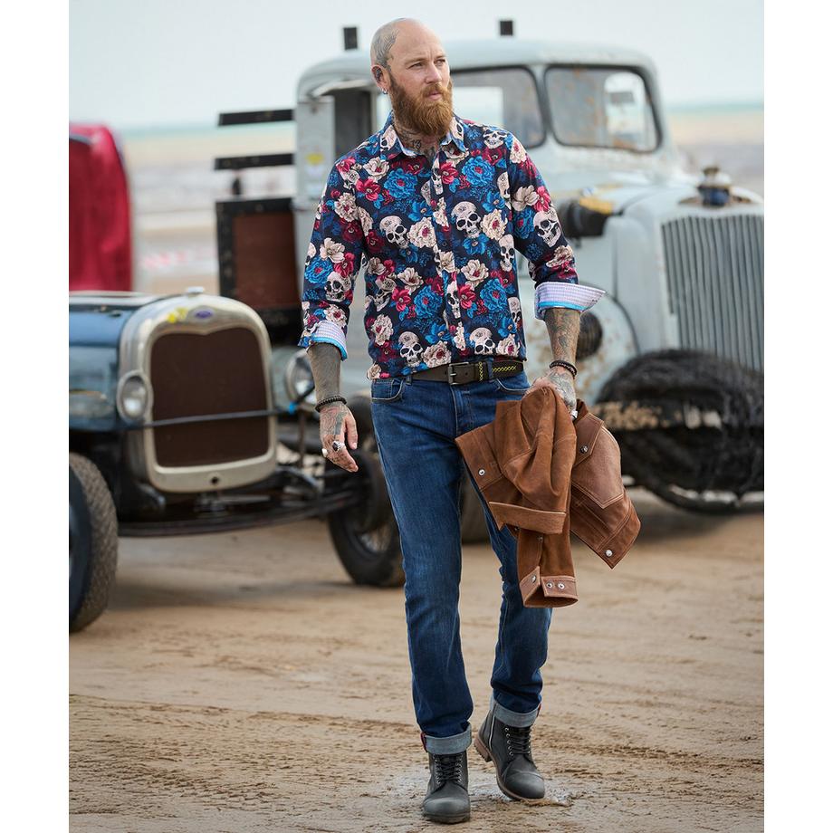 Joe Browns Chemise Motif Crânes Fleurs All-Over  