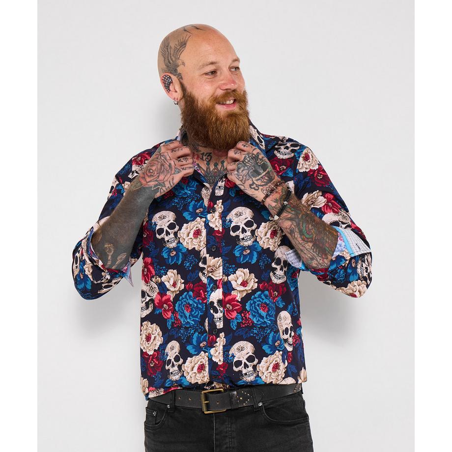 Chemise à motif crânes intégral