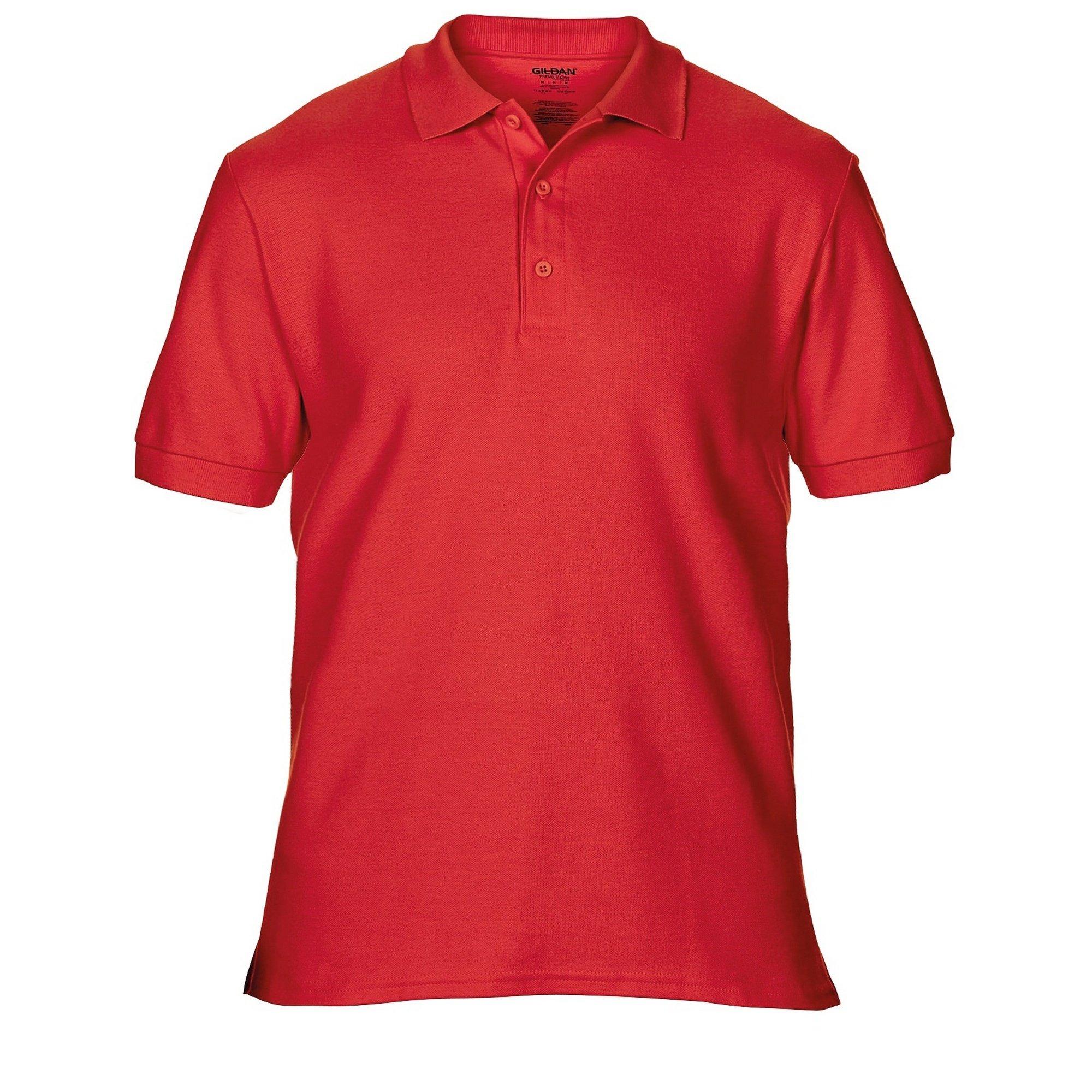 Image of Premium Sport Pique Polohemd Herren Rot Bunt 3XL