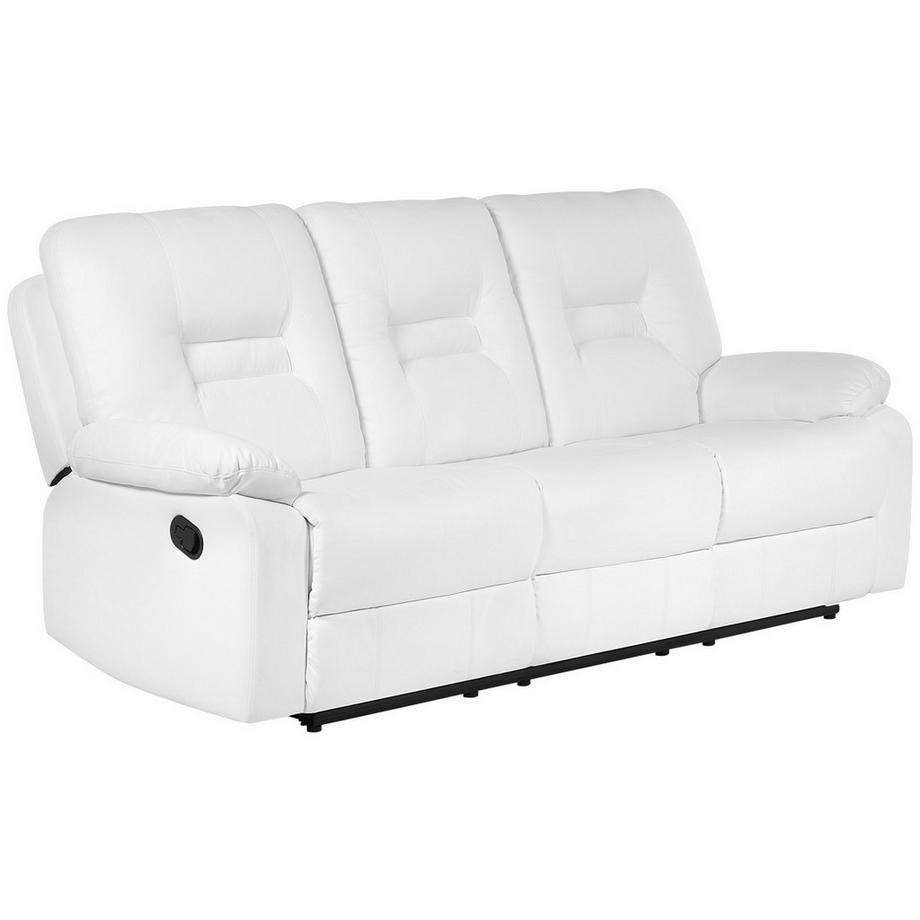 Beliani 3 Sitzer Sofa aus Kunstleder Retro BERGEN  