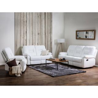 Beliani 3 Sitzer Sofa aus Kunstleder Retro BERGEN  