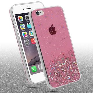 Cadorabo  Housse compatible avec Apple iPhone 6 / 6S - Coque de protection en silicone TPU flexible avec paillettes scintillantes 