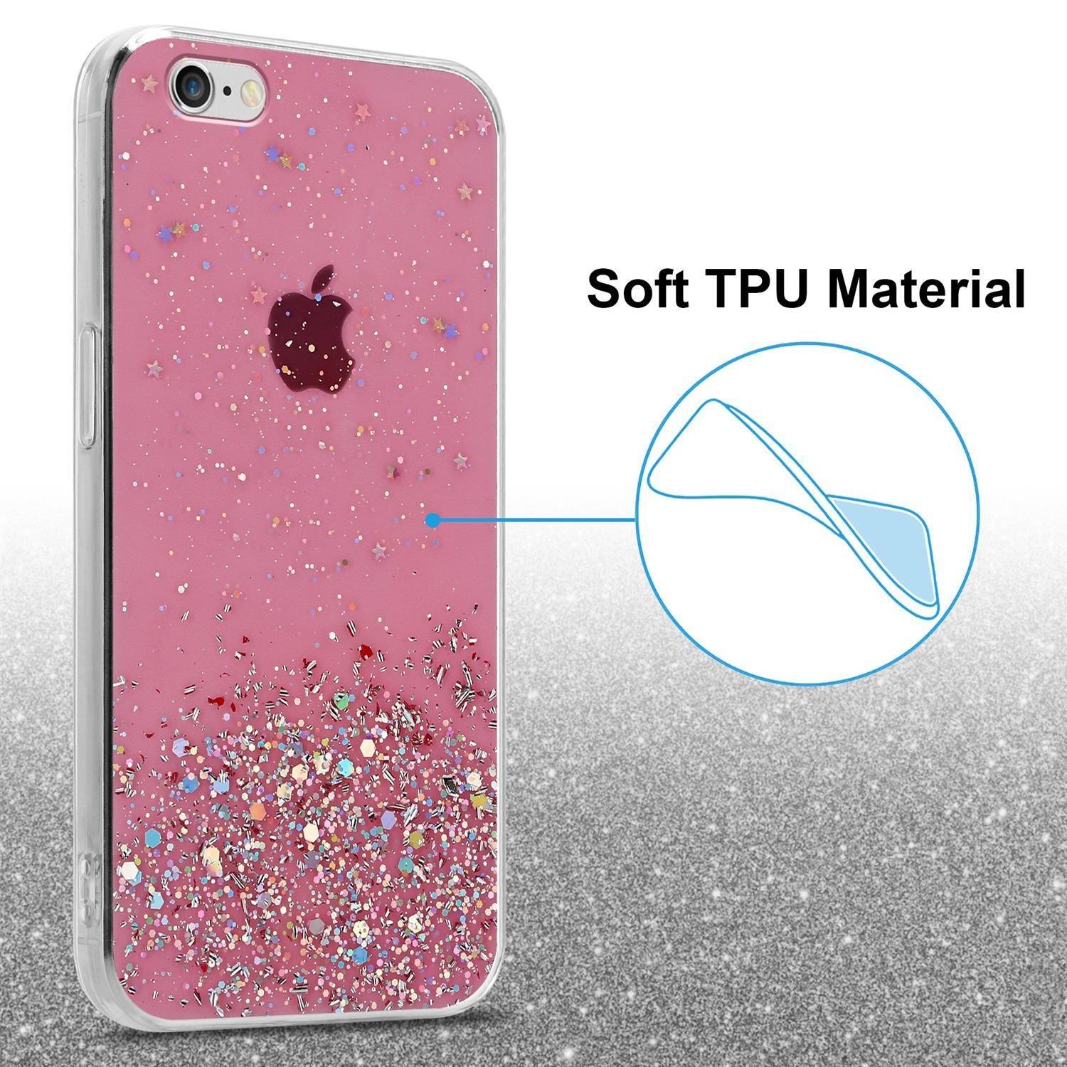 Cadorabo  Housse compatible avec Apple iPhone 6 / 6S - Coque de protection en silicone TPU flexible avec paillettes scintillantes 