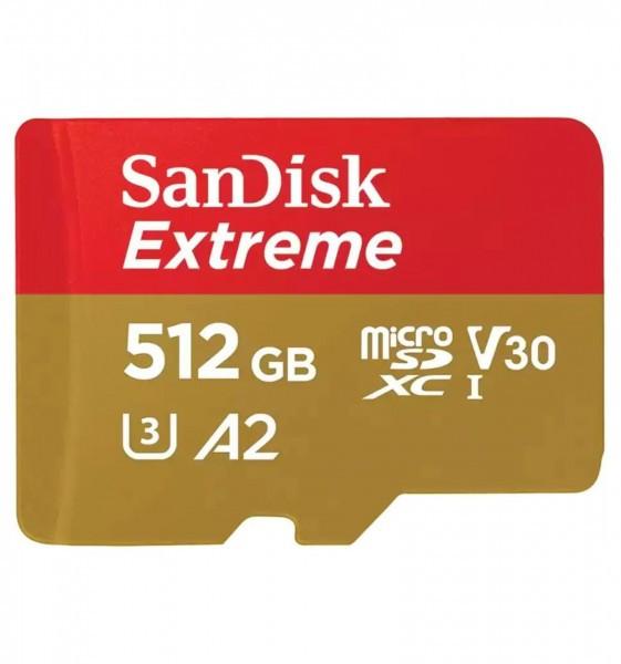 SanDisk  Extreme microSDXC +SD /s (microSDHC, 512 GB, U3, UHS-I) 
