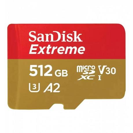 SanDisk  Extreme microSDXC +SD /s (microSDHC, 512 GB, U3, UHS-I) 