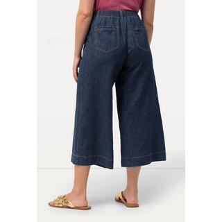 Ulla Popken  Culottes in misto lino con taglio della gamba ampio e cintura elastica 