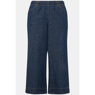 Ulla Popken  Culottes in misto lino con taglio della gamba ampio e cintura elastica 