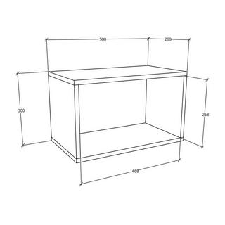 VCM Holzregal hängend | platzsparendes Regal | Maße: H. 30 x B. 50 x T. 28 cm | Elegantes Regal hängend | Aufbewahrungsregal | Bücherregal | Wandboard -  