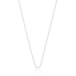 MUAU Schmuck  Collier forçat or blanc 750, 2mm, 50cm 