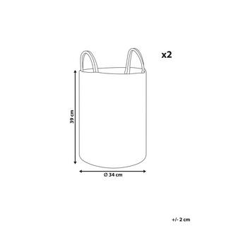 Beliani Lot de 2 paniers en Coton Traditionnel SARYK  