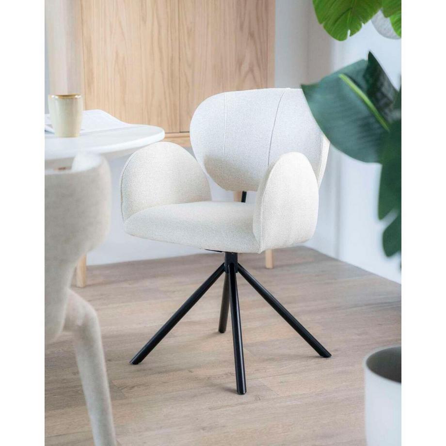 mutoni Sedia girevole Rosalin Moon beige  