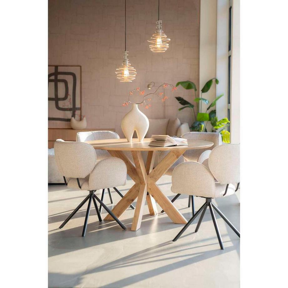 mutoni Sedia girevole Rosalin Moon beige  