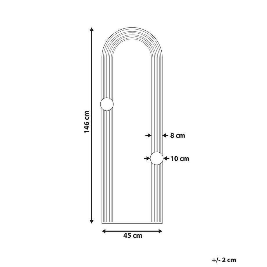 Beliani Wandspiegel aus Eisen Retro AJAIN  