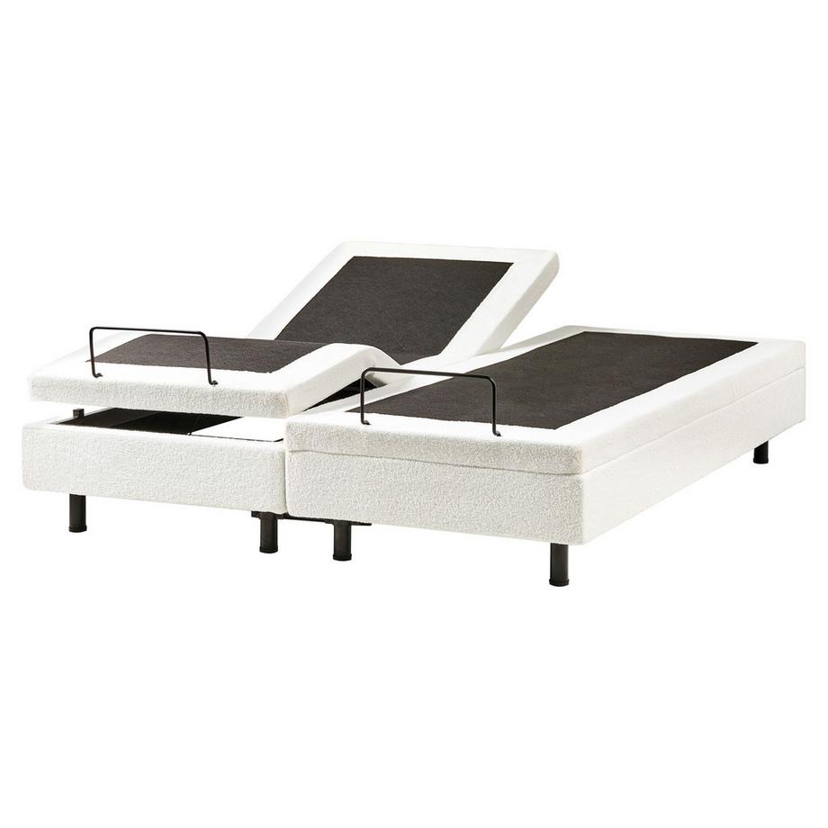 Beliani Letto regolabile senza testiera en Bouclé Moderno DUKE  
