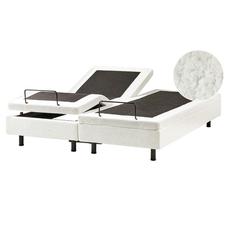 Beliani Letto regolabile senza testiera en Bouclé Moderno DUKE  