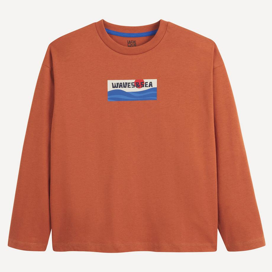 La Redoute Collections  T-shirt manches longues oversize imprimé 