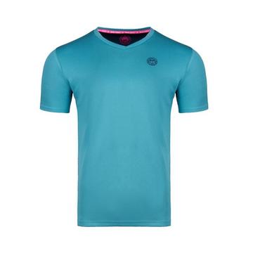 Evin Tech Round-Neck T-Shirt - aqua / dunkelblau