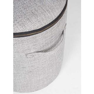 mutoni Pouf Radmila con vano contenitore grigio set da 2  