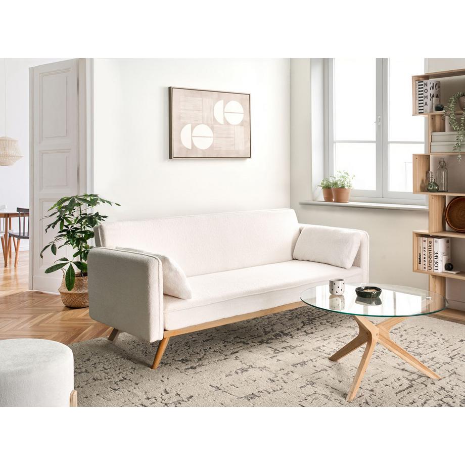Beliani Schlafsofa aus Bouclé  ASAA  