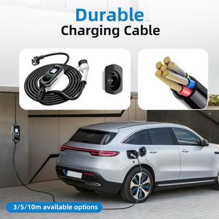 JATRHG  JATRHG EV Chargeur 10M 3.6KW-1.5KW 16A|13A|10A|8A Type 2 station de Charge Voiture Electrique Portable Courant Commutable Voiture Electrique Chargeur Rapide monophase 