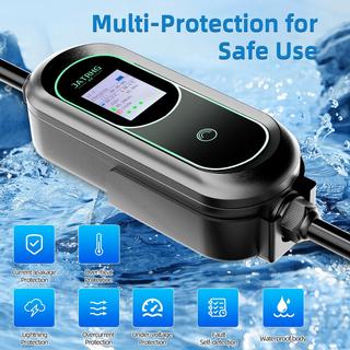 JATRHG  JATRHG EV Ladegerät 10M 3.6KW-1.5KW 16A|13A|10A|8A Typ 2 Ladestation für Elektrofahrzeuge, tragbar, umschaltbarer Strom, schnelles einphasiges Ladegerät 