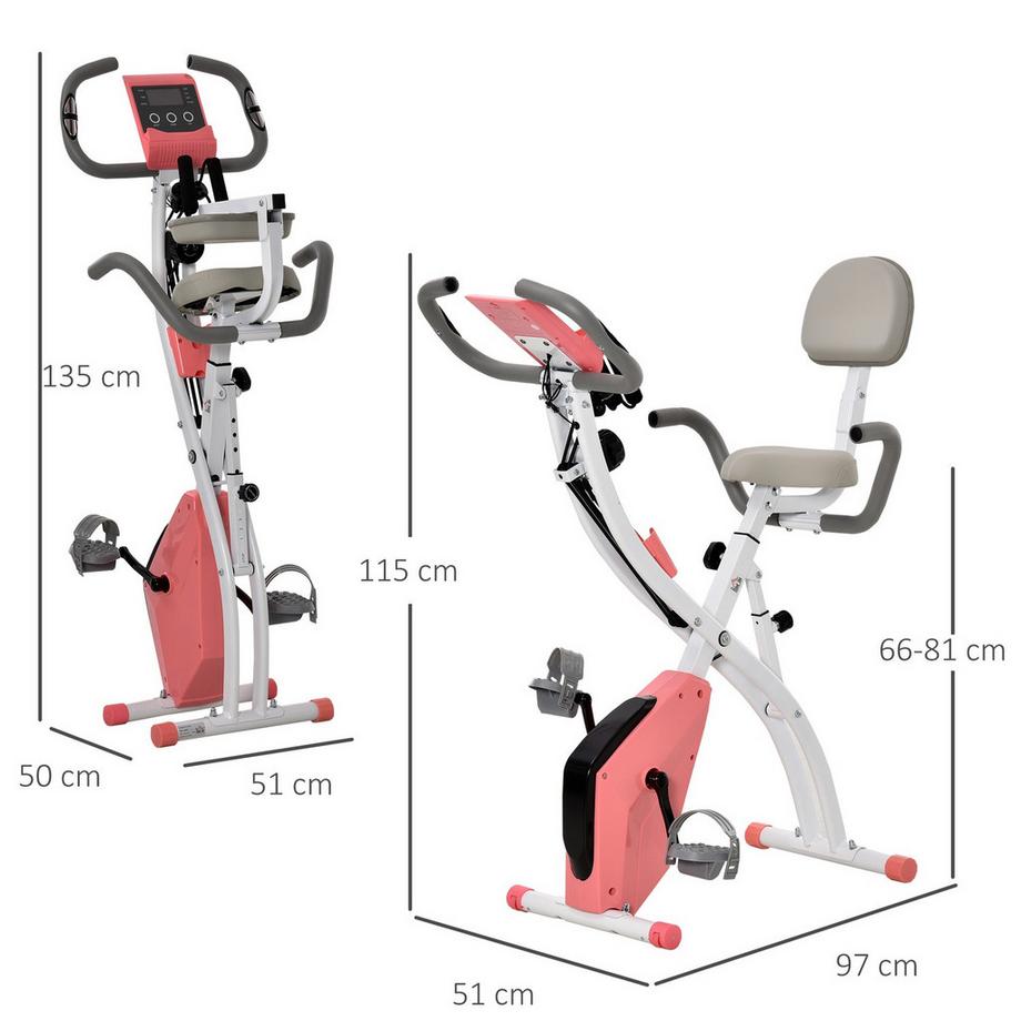 Northio  Cyclette X-Bike 2 In 1 Trainer Da Bicicletta Display Lcd Pieghevole Home Trainer Ruota Da Rifinitura Con Resistenza Magnetica Regolabile Su 8 Livelli 