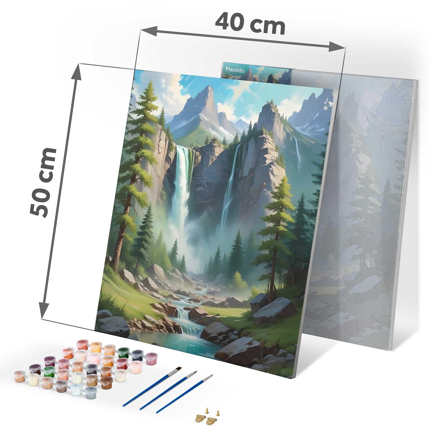 B2X Malen nach Zahlen 40x50 cm Berglandschaft Massido  