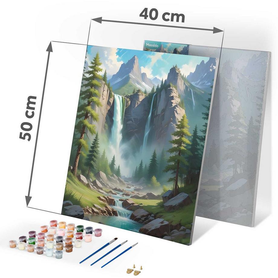 B2X Peinture par numéros 40x50 cm paysage de montagne Massido  