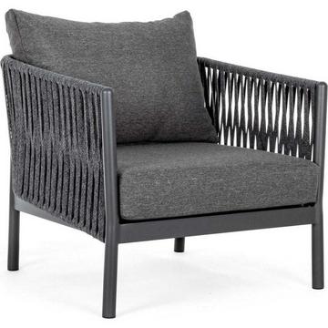 Fauteuil de jardin Florencia avec coussin anthracite