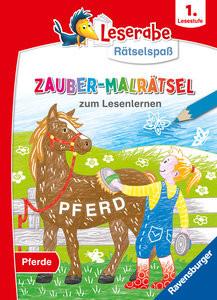 Ravensburger Leserabe Zauber-Malrätsel zum Lesenlernen: Pferde (1. Lesestufe), Zauberpapier-Malbuch, Rätsel, Lesen lernen Vorschule, Rätselbuch ab 6 Jahre Richter, Martine; Pahl, Simone (Illustrationen); Schulmeyer, Heribert (Illustrationen) Gebundene Ausgabe 