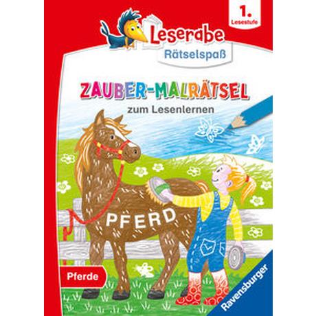 Ravensburger Leserabe Zauber-Malrätsel zum Lesenlernen: Pferde (1. Lesestufe), Zauberpapier-Malbuch, Rätsel, Lesen lernen Vorschule, Rätselbuch ab 6 Jahre Richter, Martine; Pahl, Simone (Illustrationen); Schulmeyer, Heribert (Illustrationen) Gebundene Ausgabe 