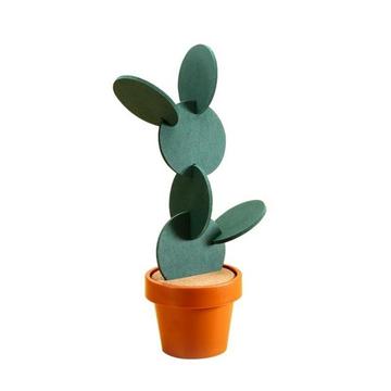 Revêtement de verre - cactus - 6 pcs