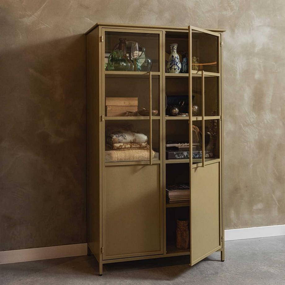 mutoni Vitrinenschrank Exhibit khaki 99x170  