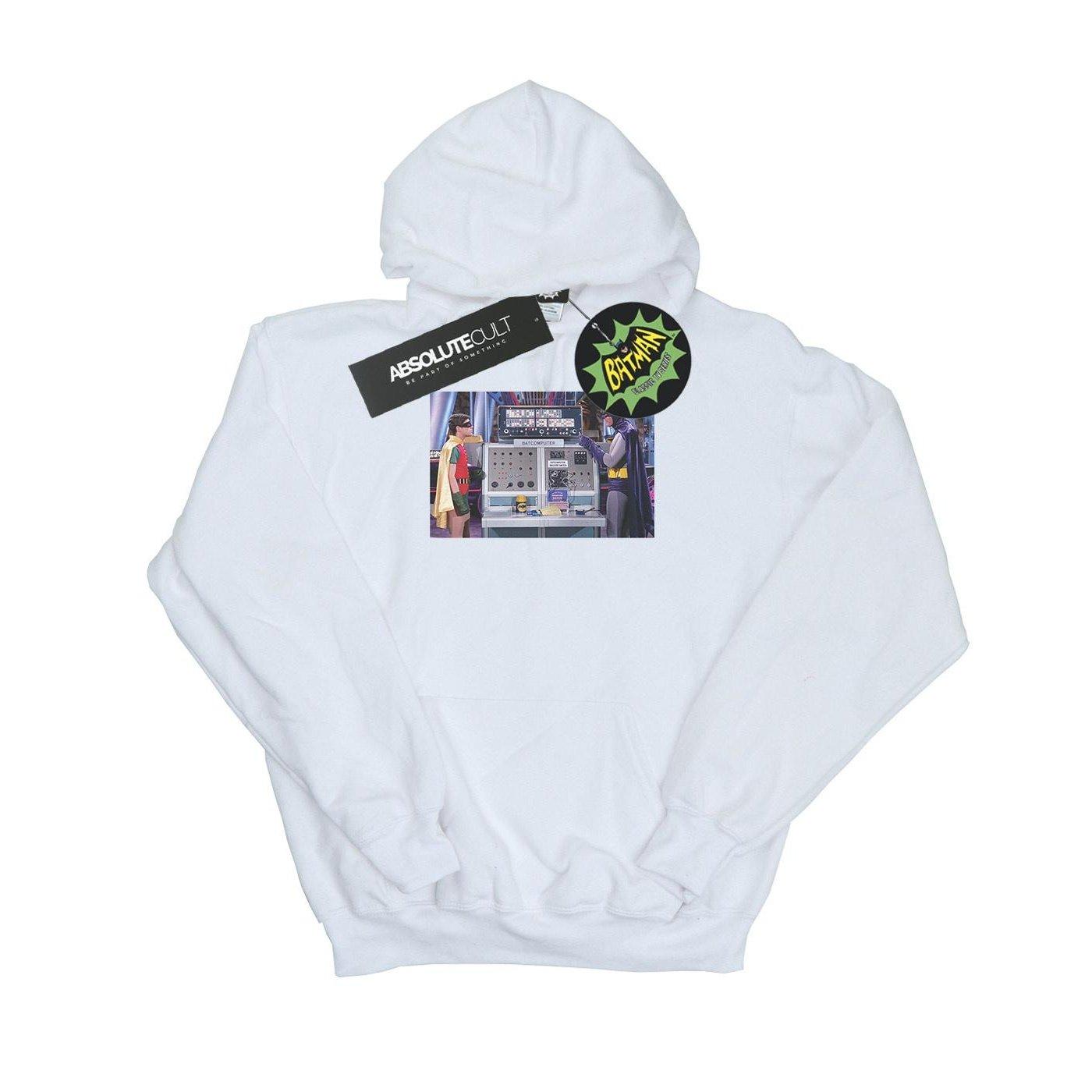 Image of Batman Tv Series Batcomputer Kapuzenpullover Mädchen Weiss 128