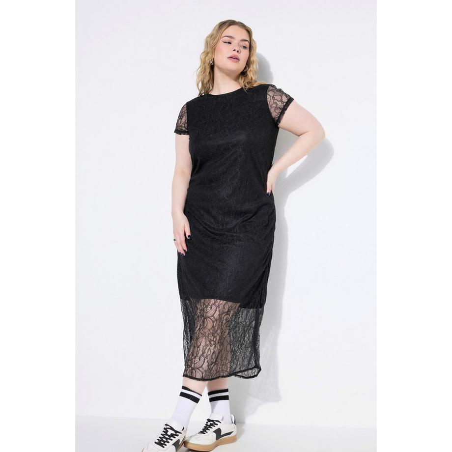 Studio Untold Maxikleid Fitted Shape Spitze blickdichtes Unterkleid  