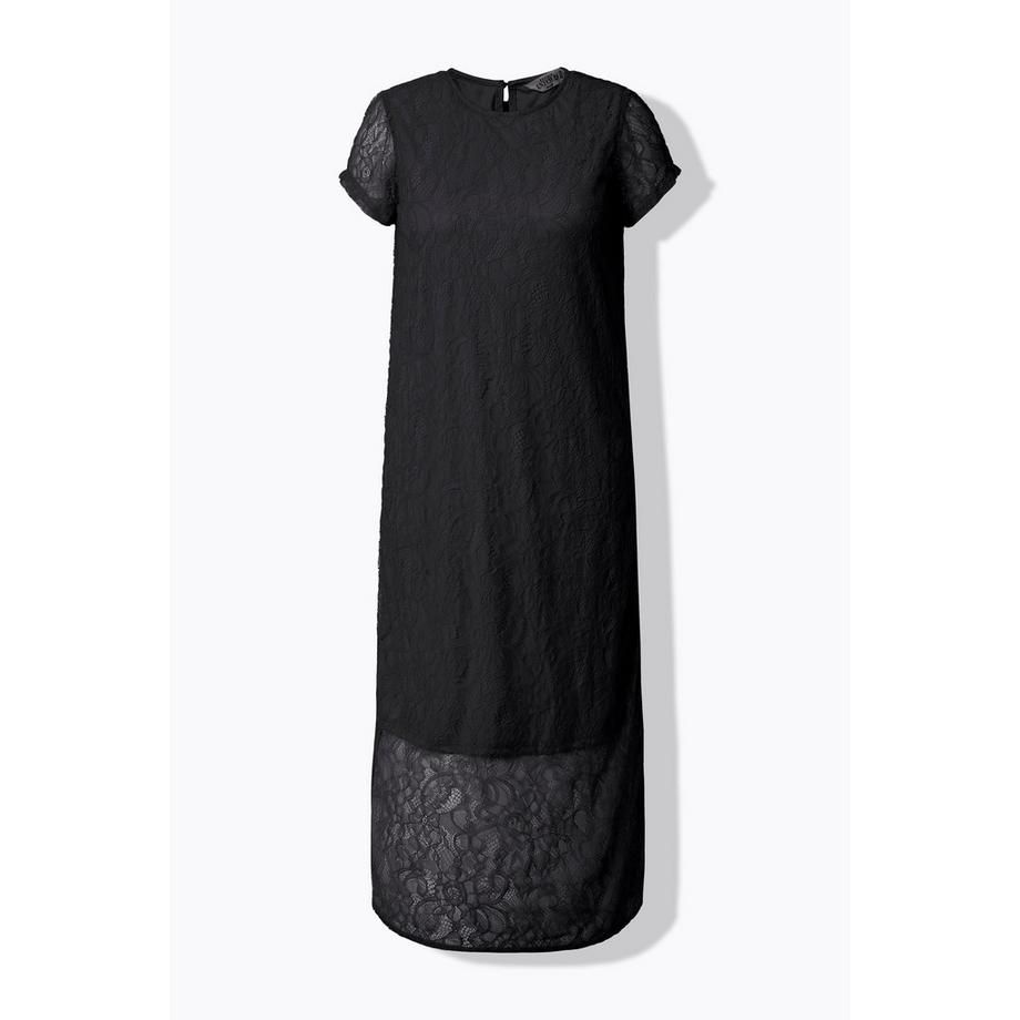 Studio Untold Maxikleid Fitted Shape Spitze blickdichtes Unterkleid  