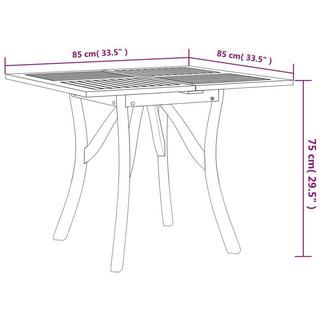 VidaXL Table de jardin bois d'acacia  