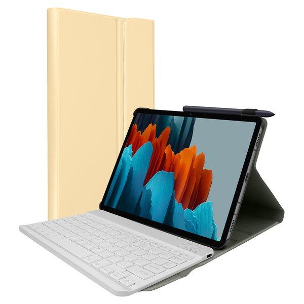 Avizar  Clavier Galaxy Tab S7 et S8 + Etui Or 