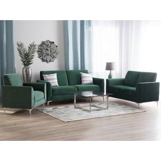 Beliani Wohnzimmer Set aus Samtstoff Modern FENES  