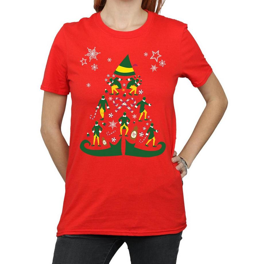 Elf T-Shirt Albero di Natale  