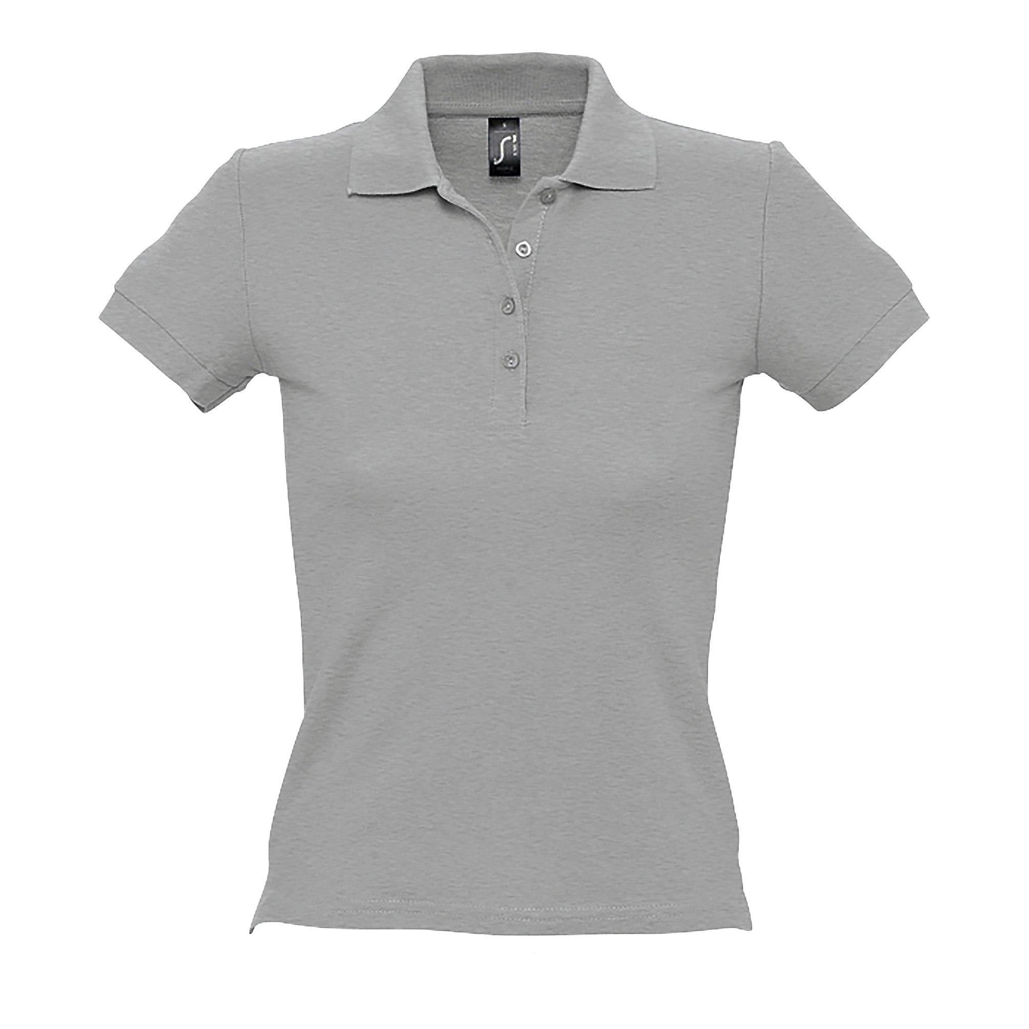 Image of People Poloshirt, Kurzarm Damen Taubengrau S