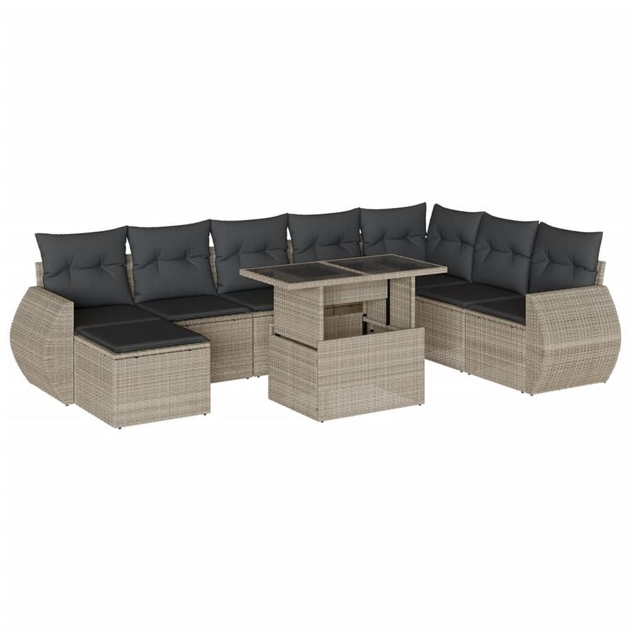 set divano da giardino Polirattan