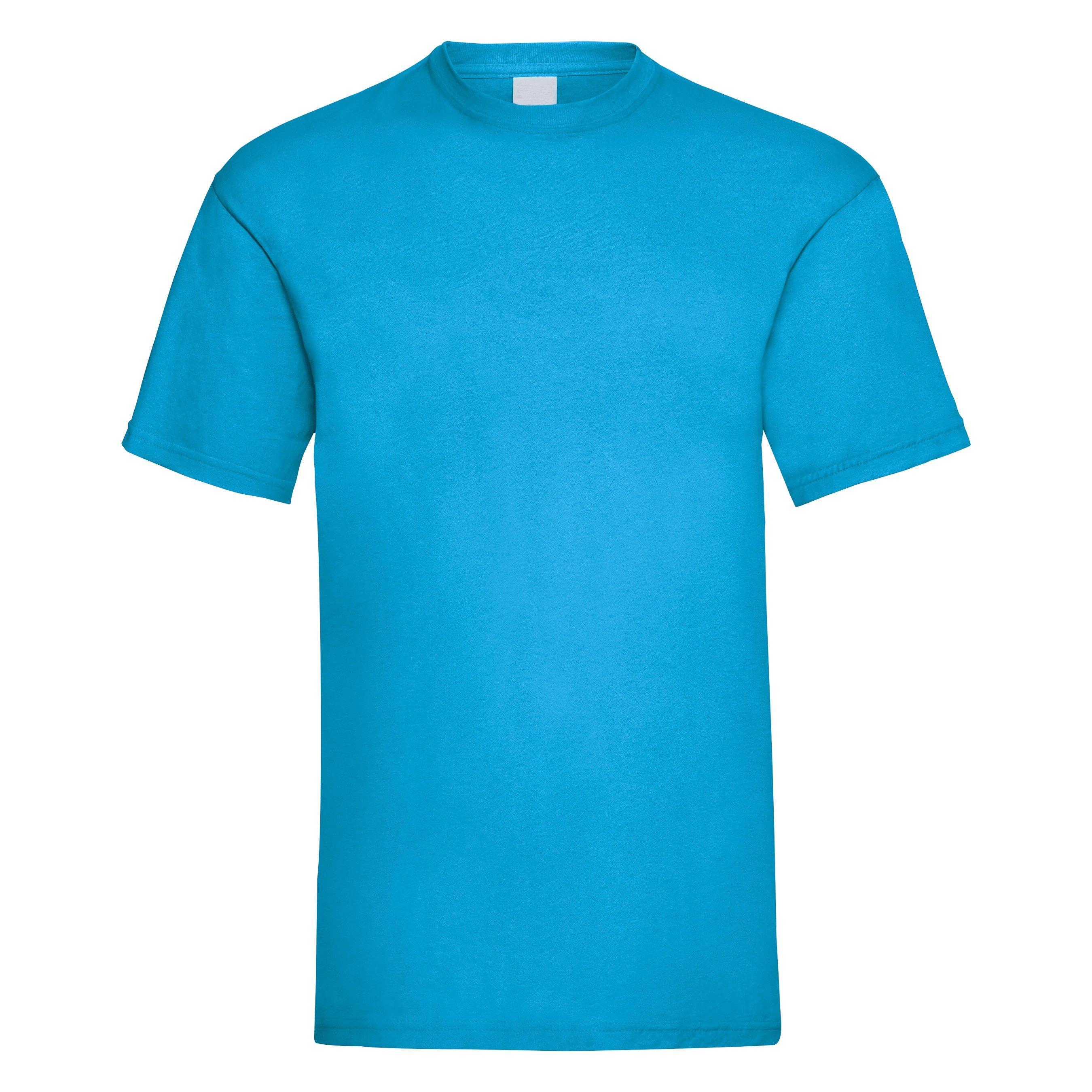 Image of Value Kurzarm Freizeit Tshirt Herren Cyan-Blau XXL