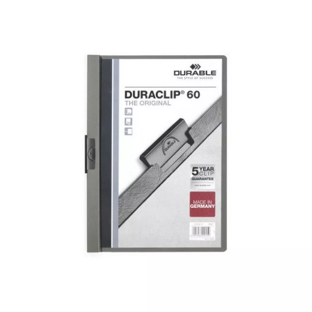Durable duraclip 60 chemise de présentation à clip gris 2209-10