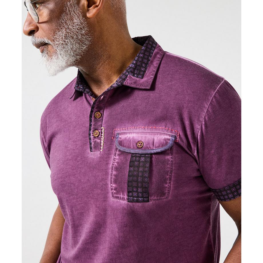 Joe Browns Poloshirt Acid Wash Vintage Look  