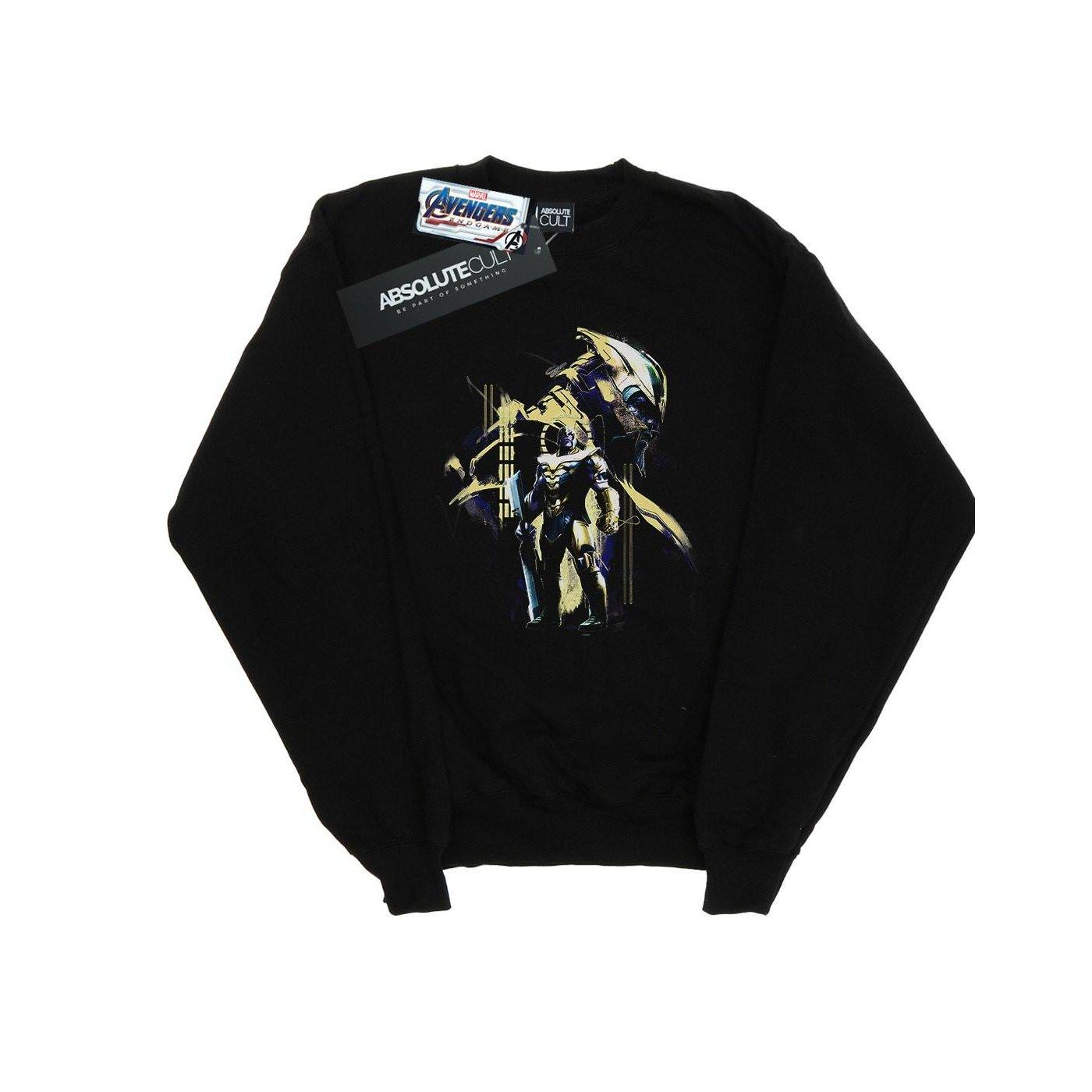 Image of Avengers Endgame Gold Thanos Sweatshirt Damen Schwarz M
