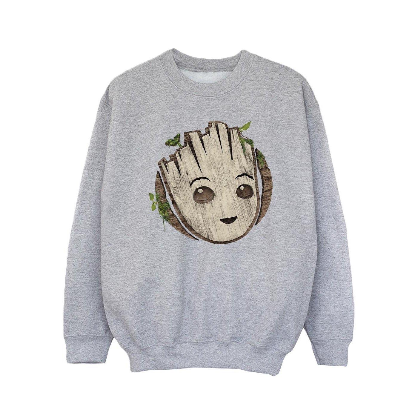 Image of I Am Groot Wooden Head Sweatshirt Unisex Grau 104