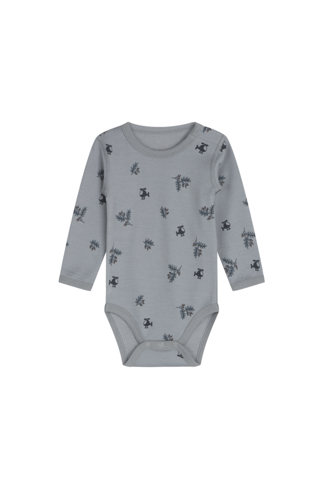 Image of Wollbambus Body Baloo Helikopter Unisex Blau 68