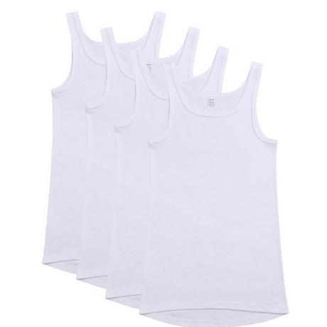 Ammann  4er Pack Organic Cotton Feinripp - Unterhemd / Tanktop 